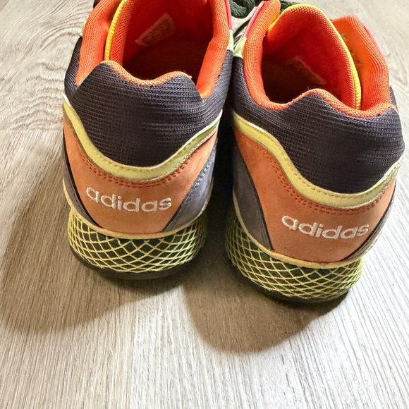 adidas Neon Orange and Yellow Athletic Sneakers - Picture 6 of 8